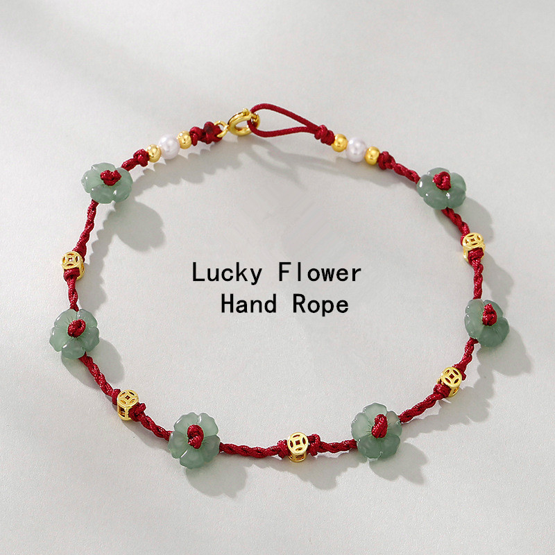 Ethnic Fashion Co In - Fashion Hand Braided Bracelet Lucky Flower