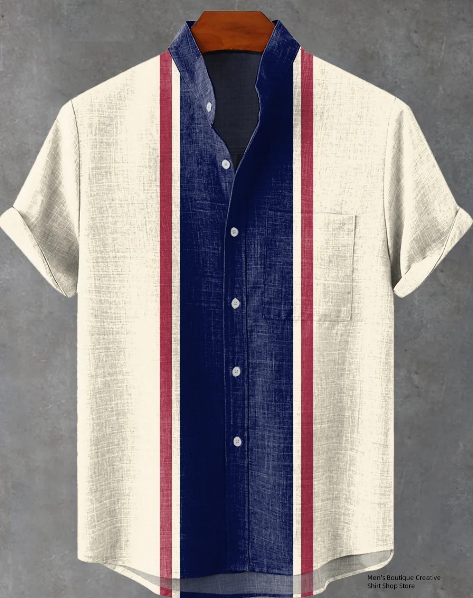 New Linen Men's 3D Ethnic Patt - Ethnic Fast Fashion recension och pris