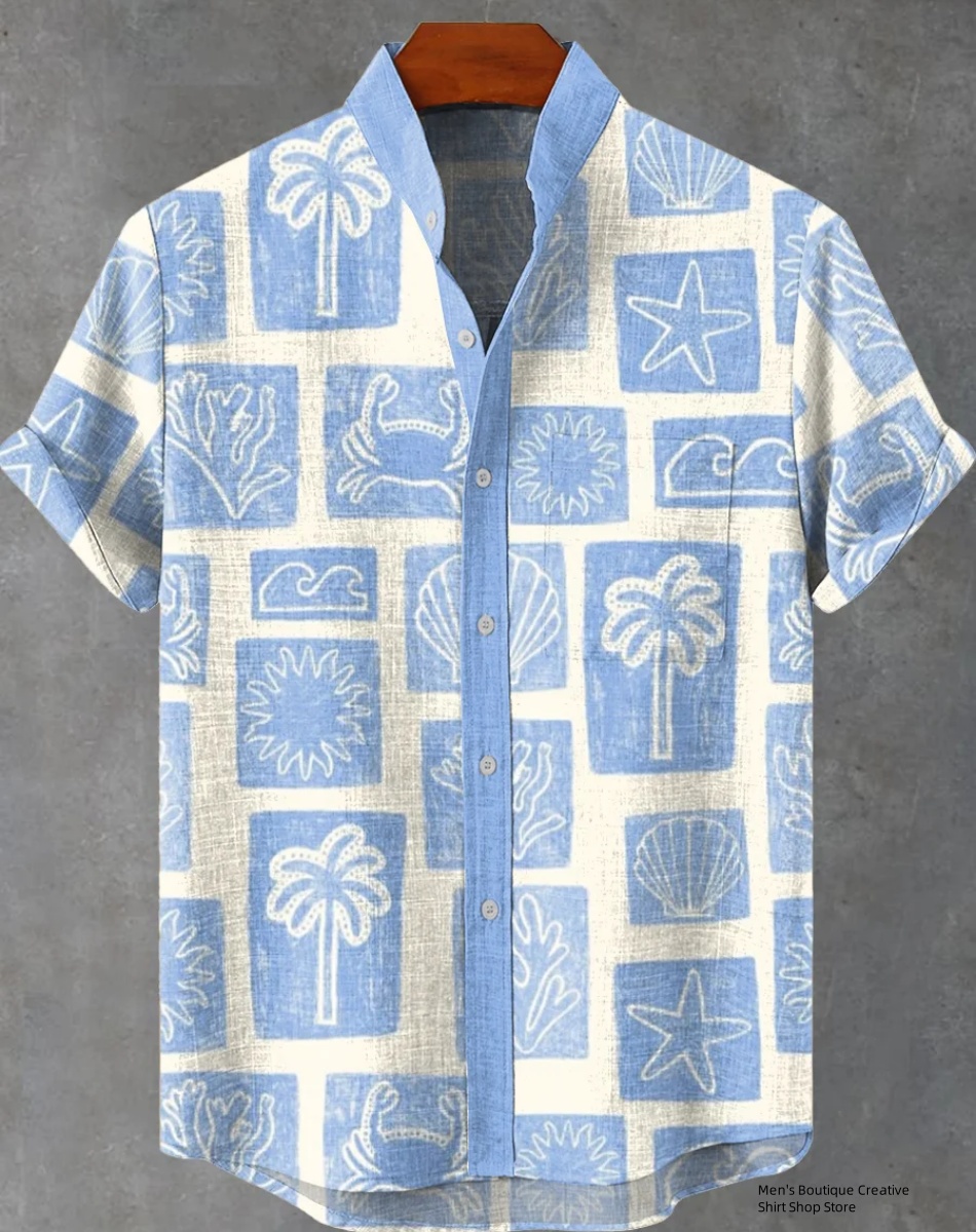 New Linen Men's 3D Ethnic Patt - Ethnic Fast Fashion recension och pris