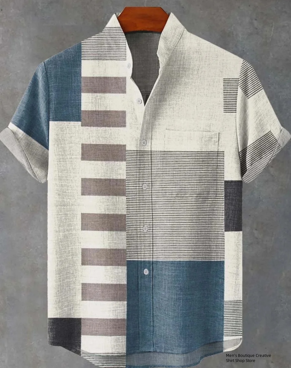 New Linen Men's 3D Ethnic Patt - Ethnic Fast Fashion recension och pris