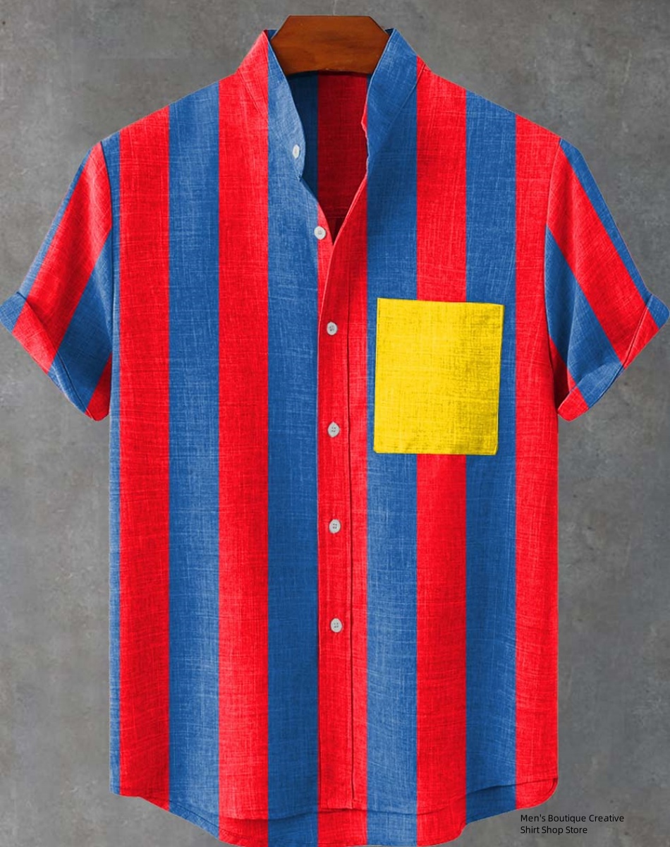 New Linen Men's 3D Ethnic Patt - Ethnic Fast Fashion recension och pris