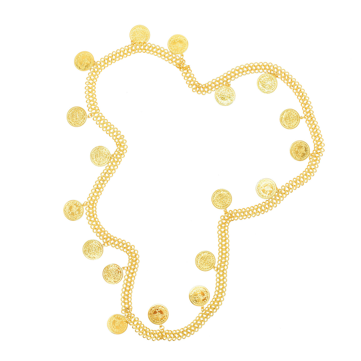 Gold Plated Simple Large Coins - Ethnic Fashion Co In recension och pris